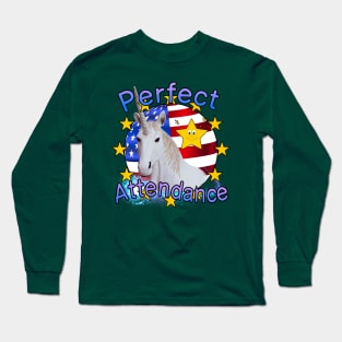 Perfect Attendance - Over Achiever Star Student Award Y2K 2000's Nostalgia 2 Long Sleeve T-Shirt